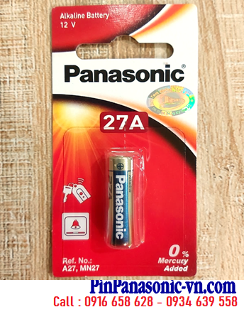 Pin 12V _Pin A27 _Pin Panasonic A27; Pin 12v Alkaline Panasonic A23 Pin Remote chính hãng (Loại Vỉ 1viên)